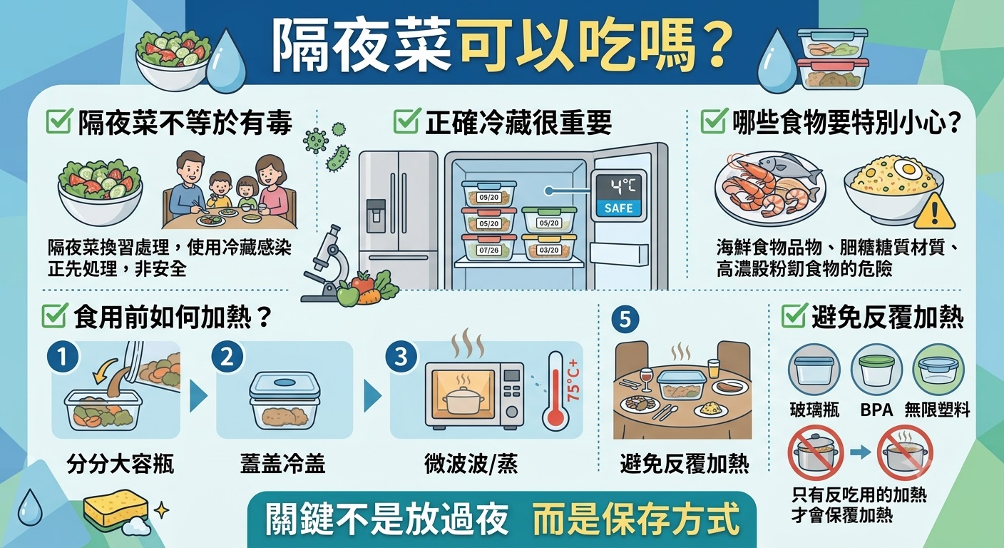 隔夜菜可以吃嗎？放雪櫃一晚會產生致癌物嗎？