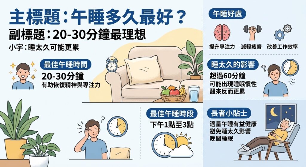 午睡多久最好|20至30分鐘午睡時間建議