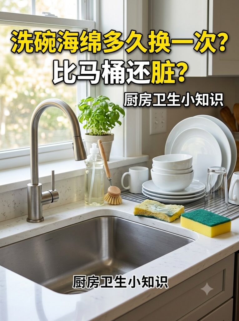 洗碗海绵多久更换一次|厨房卫生与细菌风险指南