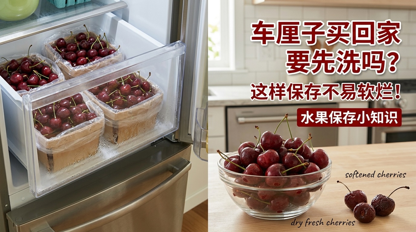 车厘子（樱桃）买回家要洗吗？如何保存才不会软烂？