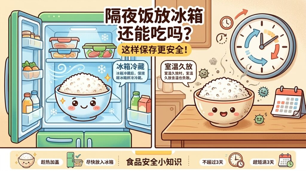 隔夜饭放冰箱还能吃吗|米饭保存与食品安全指南